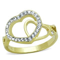 Gold Plated Stainless Steel Heart ring