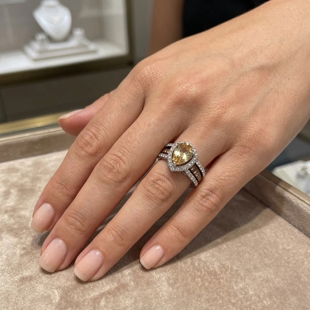 Ring Stainless Steel  Champagne color