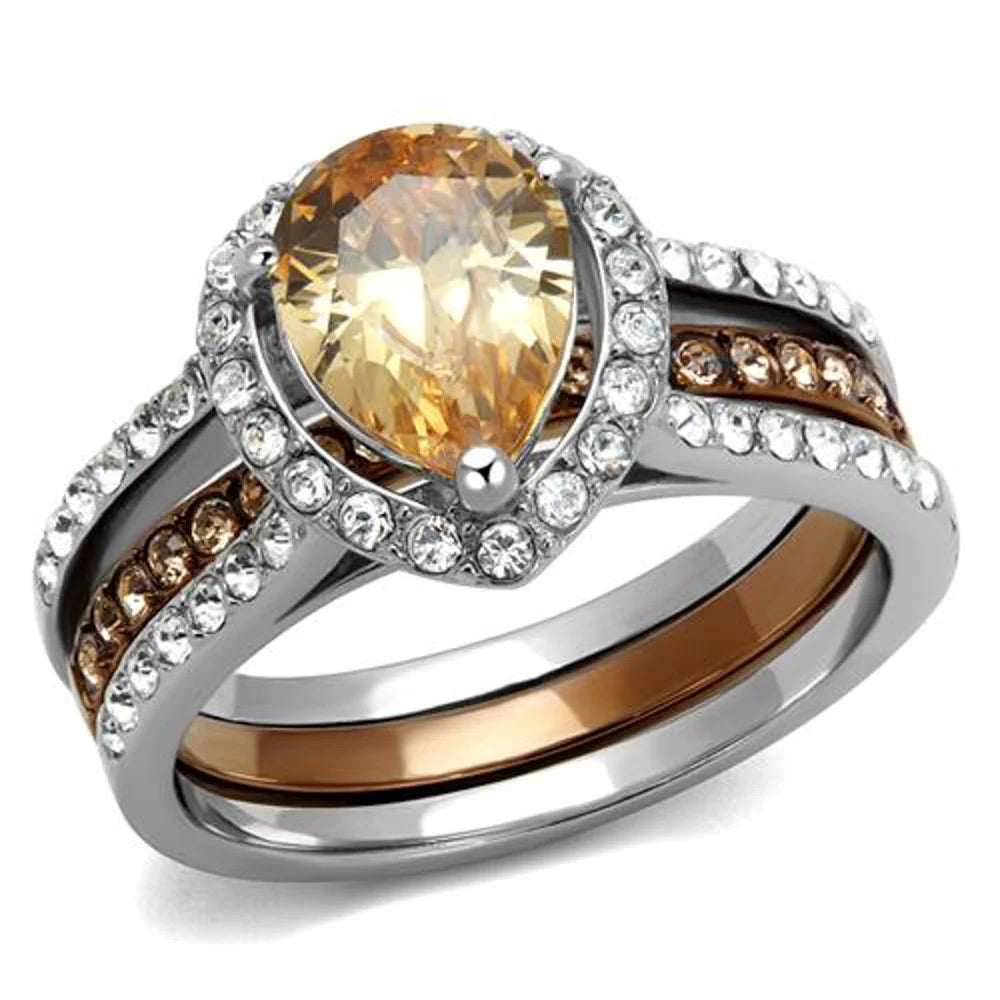 Ring Stainless Steel  Champagne color