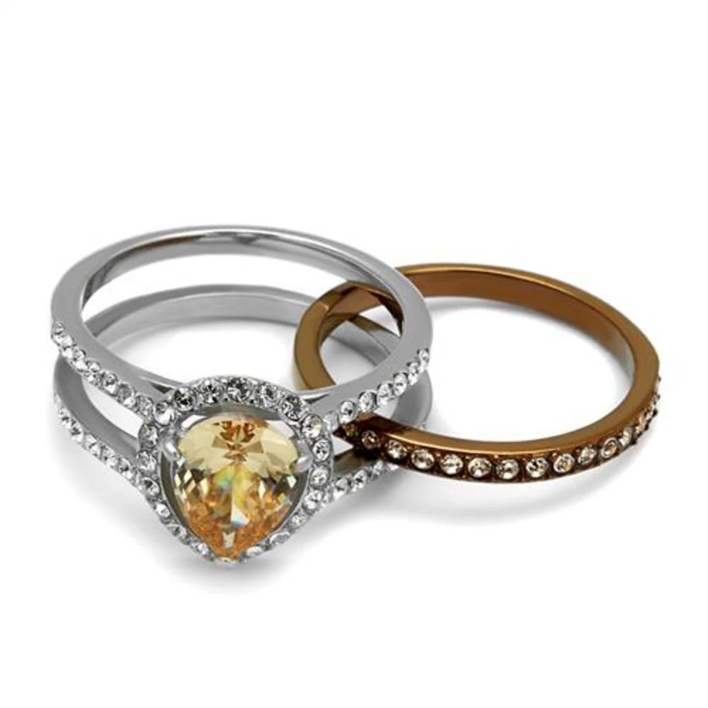 Ring Stainless Steel  Champagne color