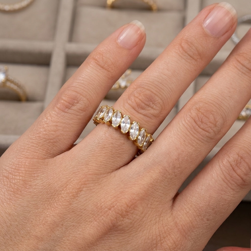 Stainless Steel Womens 14k  Wedding Ring