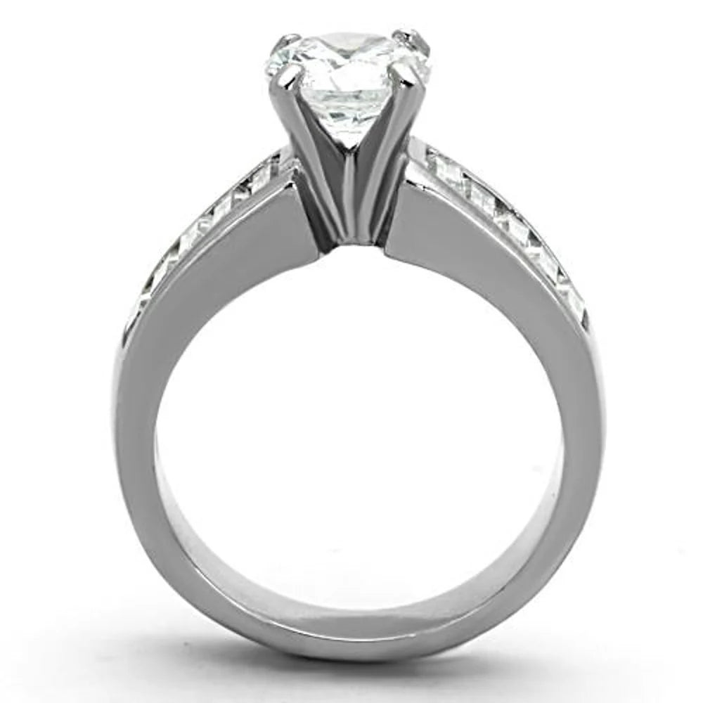 Stainless Steel  Engagement Ring Women's