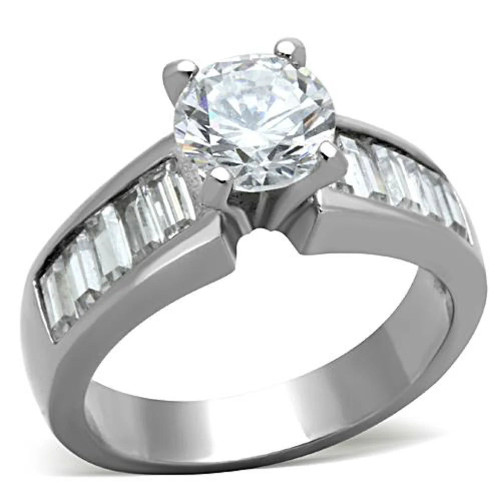 Stainless Steel  Engagement Ring Women's