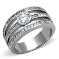Stainless Steel 316L .665 Ct Cubic Zirconia Ring